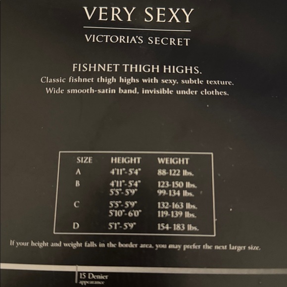 Victoria's Secret Black Fishnet Thigh Highs - Picture 4 of 4